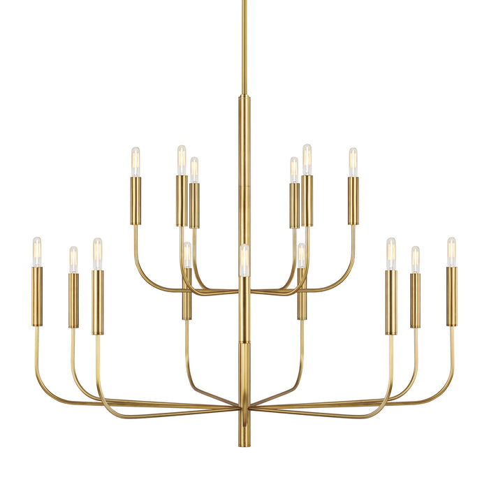 Myhouse Lighting Visual Comfort Studio - EC10015BBS - 15 Light Chandelier - Brianna - Burnished Brass