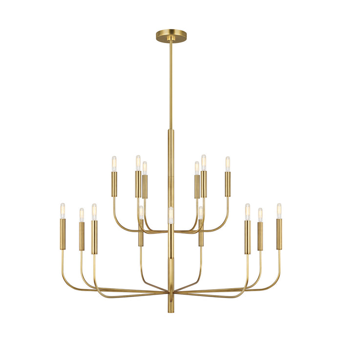 Myhouse Lighting Visual Comfort Studio - EC10015BBS - 15 Light Chandelier - Brianna - Burnished Brass