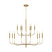 Myhouse Lighting Visual Comfort Studio - EC10015BBS - 15 Light Chandelier - Brianna - Burnished Brass