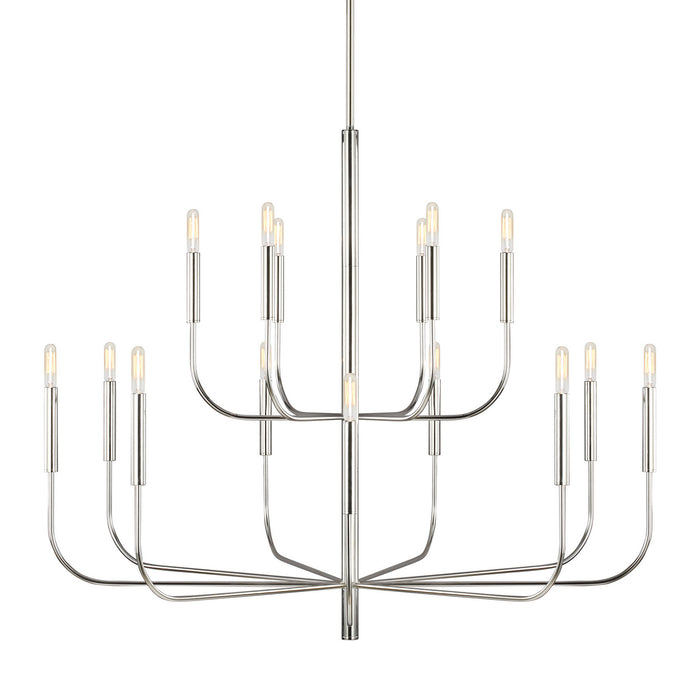 Myhouse Lighting Visual Comfort Studio - EC10015PN - 15 Light Chandelier - Brianna - Polished Nickel