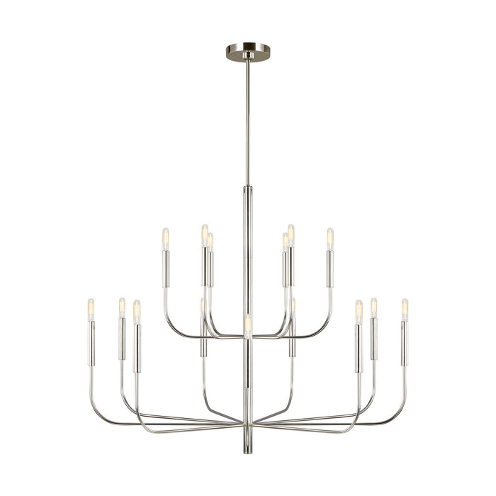 Myhouse Lighting Visual Comfort Studio - EC10015PN - 15 Light Chandelier - Brianna - Polished Nickel