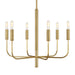 Myhouse Lighting Visual Comfort Studio - EC1006BBS - Six Light Chandelier - Brianna - Burnished Brass