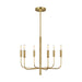 Myhouse Lighting Visual Comfort Studio - EC1006BBS - Six Light Chandelier - Brianna - Burnished Brass