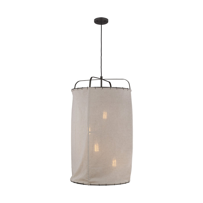 Myhouse Lighting Visual Comfort Studio - EP1124AI - Four Light Pendant - Dunne - Aged Iron