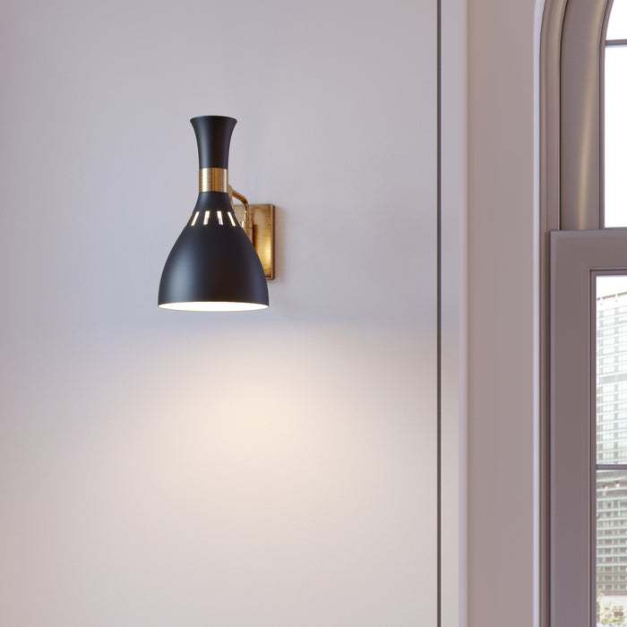 Myhouse Lighting Visual Comfort Studio - EW1061MBK - One Light Wall Sconce - Joan - Midnight Black