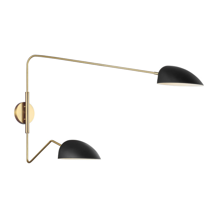 Myhouse Lighting Visual Comfort Studio - EW1072MBK - Two Light Wall Sconce - Jane - Midnight Black