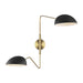 Myhouse Lighting Visual Comfort Studio - EW1072MBK - Two Light Wall Sconce - Jane - Midnight Black