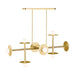 Myhouse Lighting Visual Comfort Studio - KC1008BBS - Eight Light Linear Chandelier - Nodes - Burnished Brass