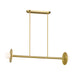 Myhouse Lighting Visual Comfort Studio - KC1012BBS - Two Light Linear Chandelier - Nodes - Burnished Brass