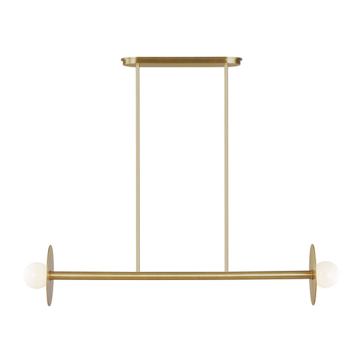 Myhouse Lighting Visual Comfort Studio - KC1012BBS - Two Light Linear Chandelier - Nodes - Burnished Brass