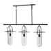 Myhouse Lighting Visual Comfort Studio - KC1023AI - Three Light Linear Chandelier - Nuance - Aged Iron