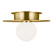 Myhouse Lighting Visual Comfort Studio - KF1001BBS - One Light Flush Mount - Nodes - Burnished Brass