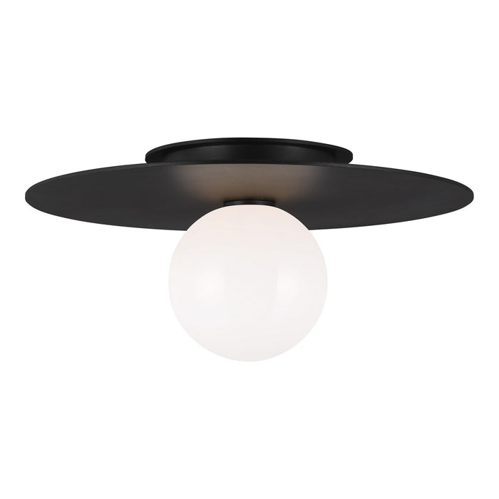 Myhouse Lighting Visual Comfort Studio - KF1011MBK - One Light Flush Mount - Nodes - Midnight Black