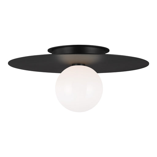 Myhouse Lighting Visual Comfort Studio - KF1021MBK - One Light Flush Mount - Nodes - Midnight Black