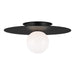 Myhouse Lighting Visual Comfort Studio - KF1021MBK - One Light Flush Mount - Nodes - Midnight Black