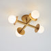 Myhouse Lighting Visual Comfort Studio - KF1034BBS - Four Light Flush Mount - Nodes - Burnished Brass