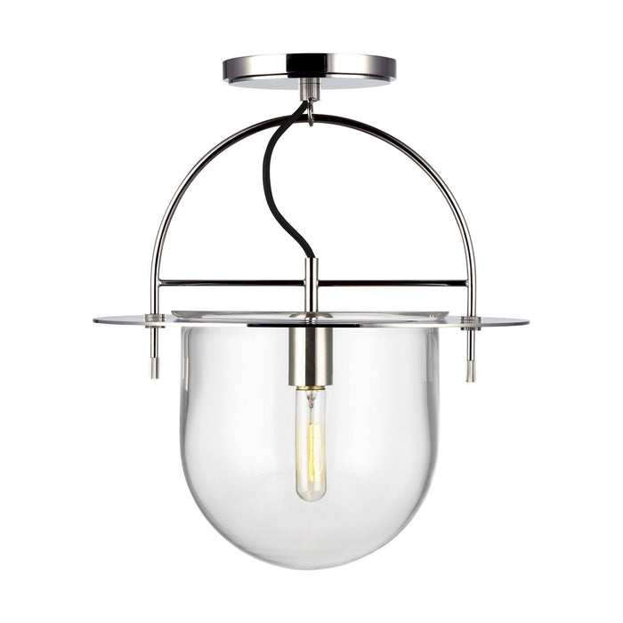 Myhouse Lighting Visual Comfort Studio - KF1071PN - One Light Semi-Flush Mount - Nuance - Polished Nickel