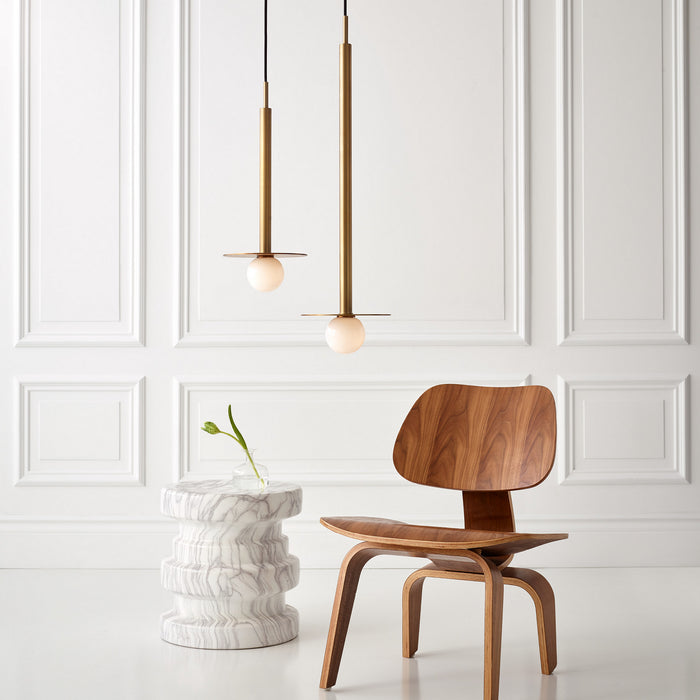 Myhouse Lighting Visual Comfort Studio - KP1011BBS - One Light Pendant - Nodes - Burnished Brass