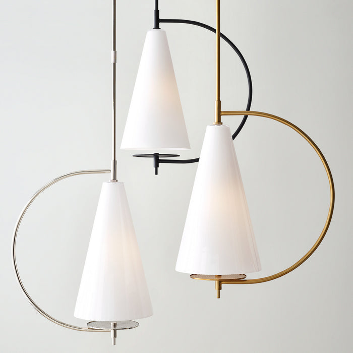 Myhouse Lighting Visual Comfort Studio - KP1041BBS - One Light Pendant - Gesture - Burnished Brass