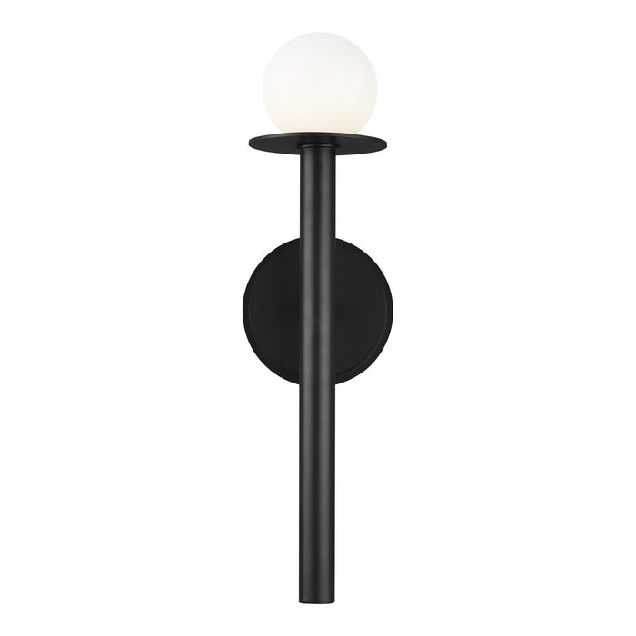 Myhouse Lighting Visual Comfort Studio - KW1001MBK - One Light Wall Sconce - Nodes - Midnight Black