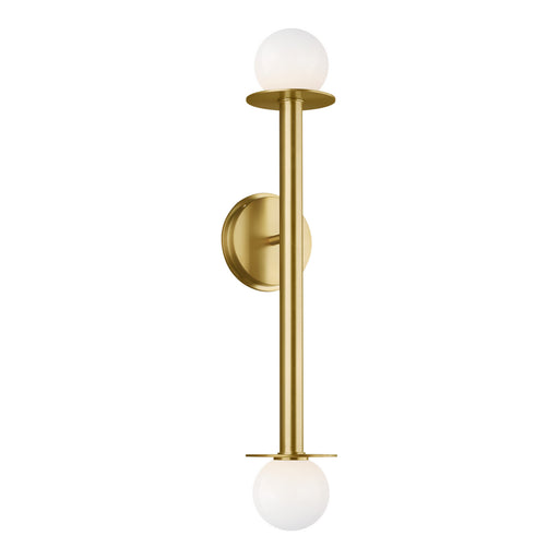 Myhouse Lighting Visual Comfort Studio - KWL1012BBS - Two Light Wall Sconce - Nodes - Burnished Brass