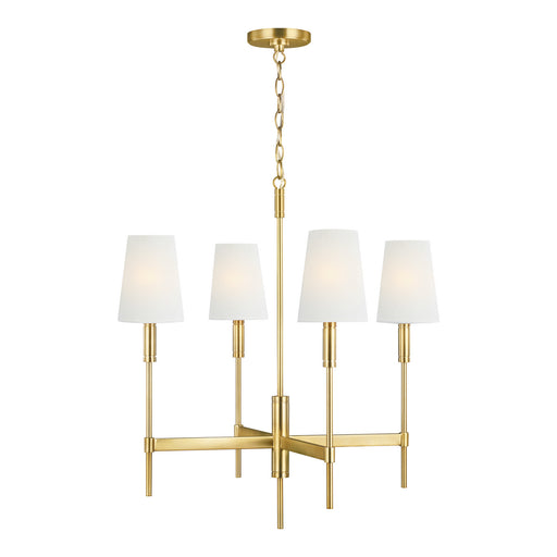 Myhouse Lighting Visual Comfort Studio - TC1034BBS - Four Light Chandelier - Beckham Classic - Burnished Brass