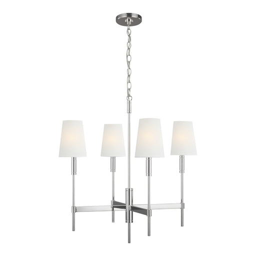 Myhouse Lighting Visual Comfort Studio - TC1034PN - Four Light Chandelier - Beckham Classic - Polished Nickel