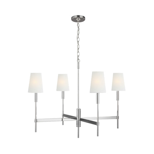 Myhouse Lighting Visual Comfort Studio - TC1044PN - Four Light Chandelier - Beckham Classic - Polished Nickel