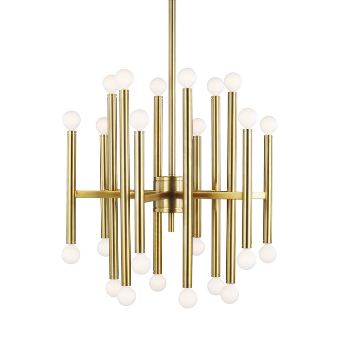 Myhouse Lighting Visual Comfort Studio - TC10524BBS - 24 Light Chandelier - Beckham Modern - Burnished Brass