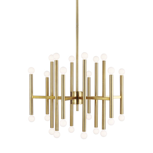 Myhouse Lighting Visual Comfort Studio - TC10624BBS - 24 Light Chandelier - Beckham Modern - Burnished Brass