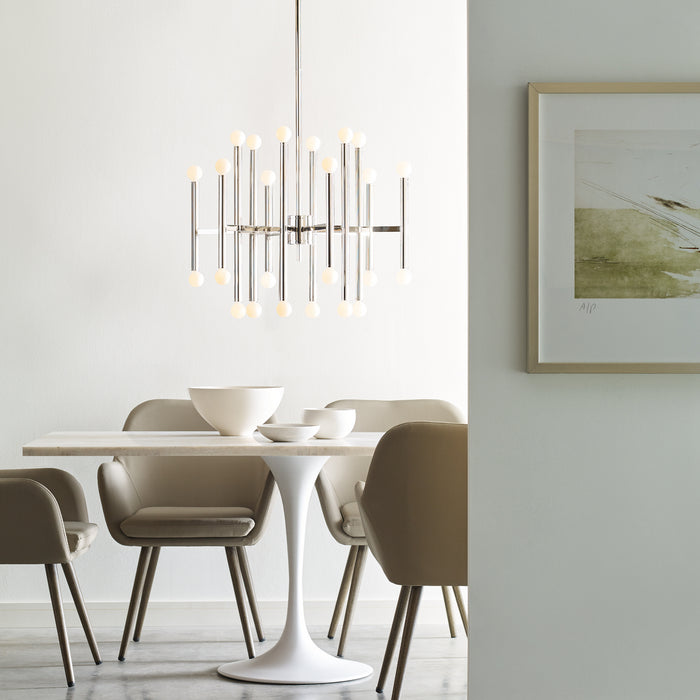 Myhouse Lighting Visual Comfort Studio - TC10624PN - 24 Light Chandelier - Beckham Modern - Polished Nickel