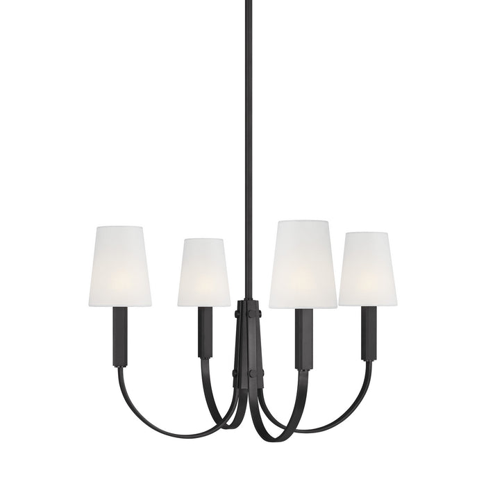 Myhouse Lighting Visual Comfort Studio - TC1084AI - Four Light Chandelier - Logan - Aged Iron