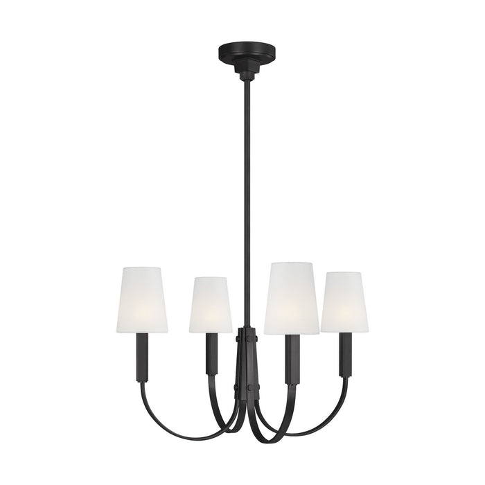 Myhouse Lighting Visual Comfort Studio - TC1084AI - Four Light Chandelier - Logan - Aged Iron