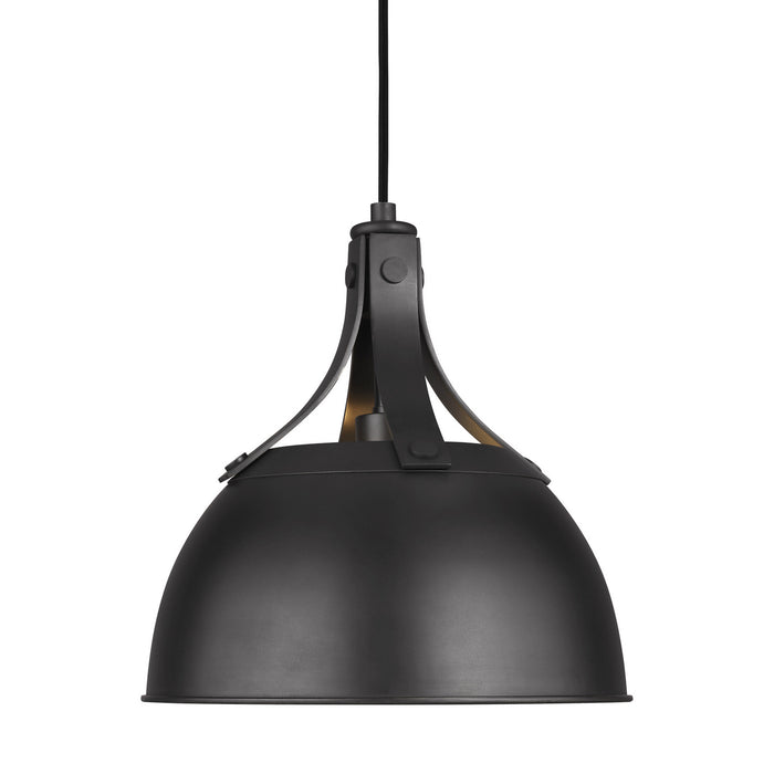 Myhouse Lighting Visual Comfort Studio - TP1051AI - One Light Pendant - Logan - Aged Iron