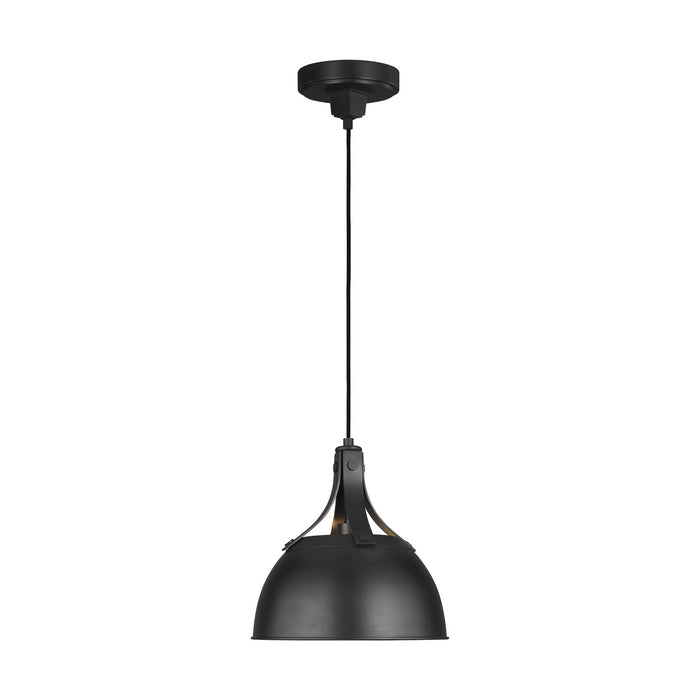 Myhouse Lighting Visual Comfort Studio - TP1051AI - One Light Pendant - Logan - Aged Iron