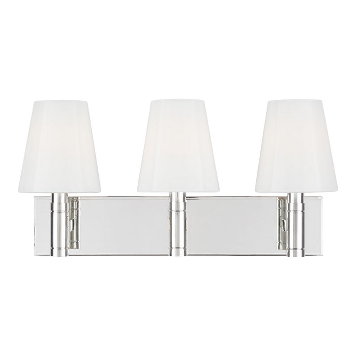 Myhouse Lighting Visual Comfort Studio - TV1033PN - Three Light Vanity - Beckham Classic - Polished Nickel