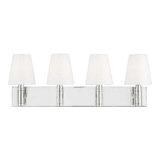 Myhouse Lighting Visual Comfort Studio - TV1044PN - Four Light Vanity - Beckham Classic - Polished Nickel