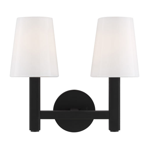 Myhouse Lighting Visual Comfort Studio - TV1122AI - Two Light Vanity - Logan - Aged Iron