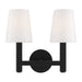 Myhouse Lighting Visual Comfort Studio - TV1122AI - Two Light Vanity - Logan - Aged Iron