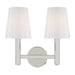 Myhouse Lighting Visual Comfort Studio - TV1122PN - Two Light Vanity - Logan - Polished Nickel