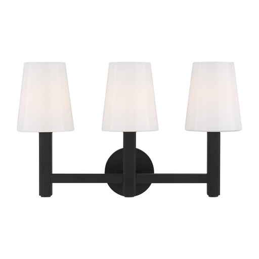 Myhouse Lighting Visual Comfort Studio - TV1133AI - Three Light Vanity - Logan - Aged Iron