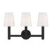 Myhouse Lighting Visual Comfort Studio - TV1133AI - Three Light Vanity - Logan - Aged Iron