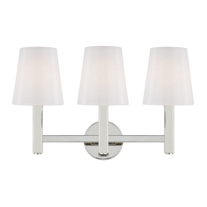 Myhouse Lighting Visual Comfort Studio - TV1133PN - Three Light Vanity - Logan - Polished Nickel