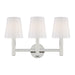 Myhouse Lighting Visual Comfort Studio - TV1133PN - Three Light Vanity - Logan - Polished Nickel