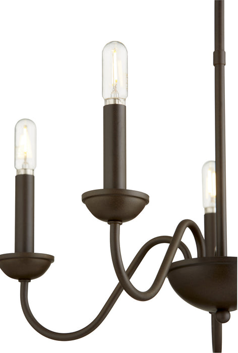 Myhouse Lighting Quorum - 6040-5-86 - Five Light Chandelier - 6040 Chandeliers - Oiled Bronze