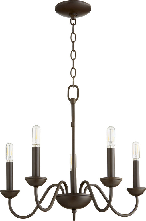 Myhouse Lighting Quorum - 6040-5-86 - Five Light Chandelier - 6040 Chandeliers - Oiled Bronze