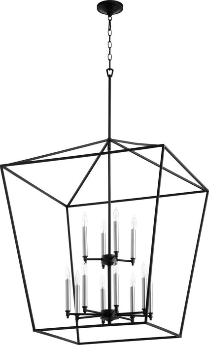 Myhouse Lighting Quorum - 604-12-69 - 12 Light Entry Pendant - Gabriel - Textured Black