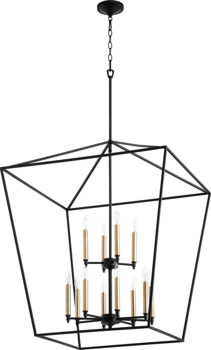 Myhouse Lighting Quorum - 604-12-69 - 12 Light Entry Pendant - Gabriel - Textured Black