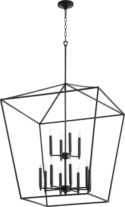 Myhouse Lighting Quorum - 604-12-69 - 12 Light Entry Pendant - Gabriel - Textured Black