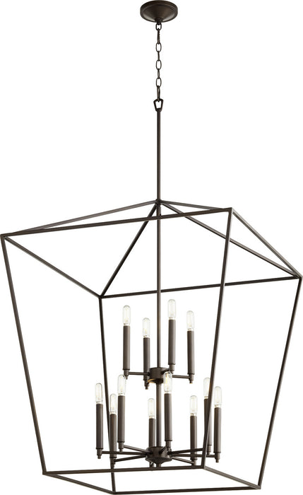 Myhouse Lighting Quorum - 604-12-86 - 12 Light Entry Pendant - Gabriel - Oiled Bronze